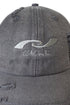 WASHED EMBROIDERY LOGO CAP -WASHED GRAY-